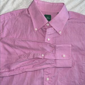 SID‎ Mashburn Dress Shirt 15.5/35 Pink Linen Button Down